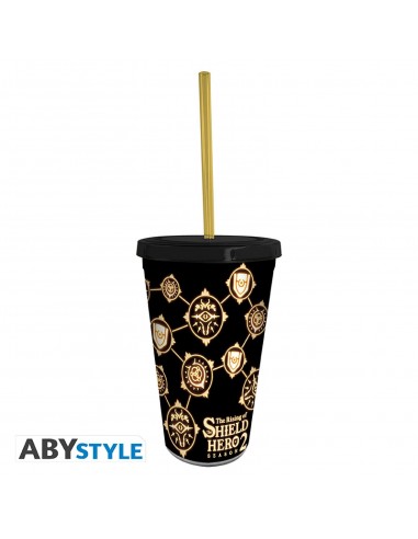 VASO CON CAÑITA EL HEROE DEL ESCUDO