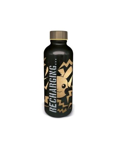 BOTELLA ACERO PIKACHU NEGRA
