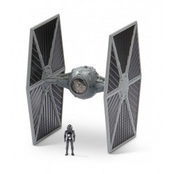 NAVE TIE FIGHTER GRIS Y FIGURA