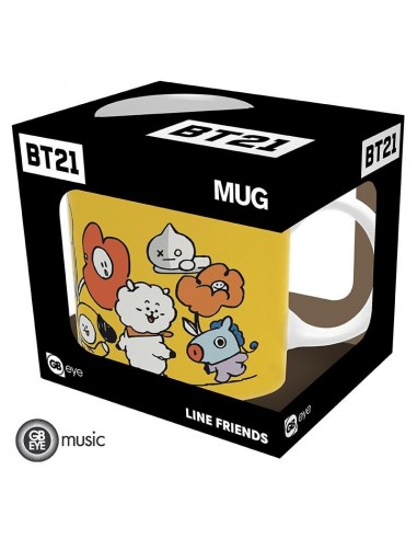 TAZA BT21 FLORES