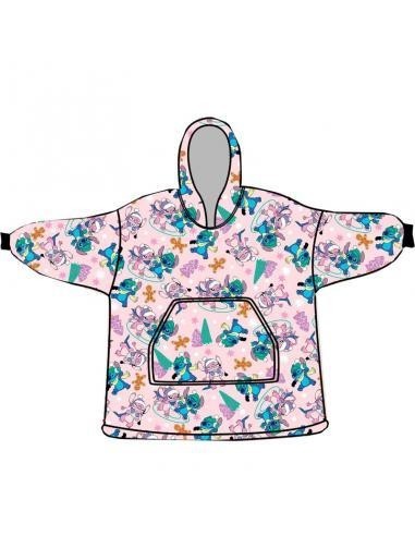 PONCHO FRANELA  ANGEL Y STITCH